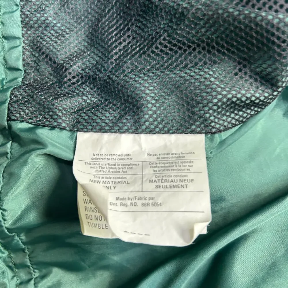 Eddie Bauer Vintage Mens XL Goose Down Puffer Vest Quilted Snap Green Gorpcore